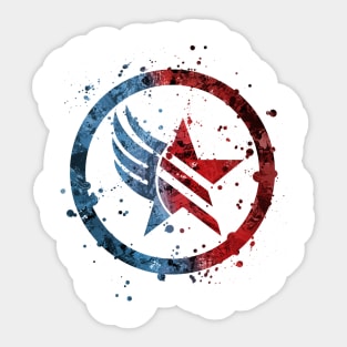 Mass Effect - Paragon/Renegade Combo - Splatter Sticker